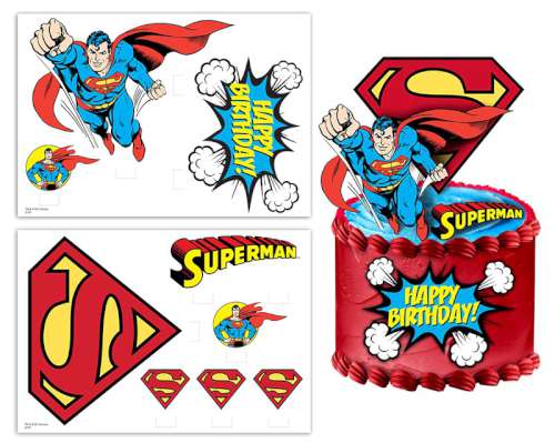 Superman Edible Icing Image Scene Setter - Click Image to Close